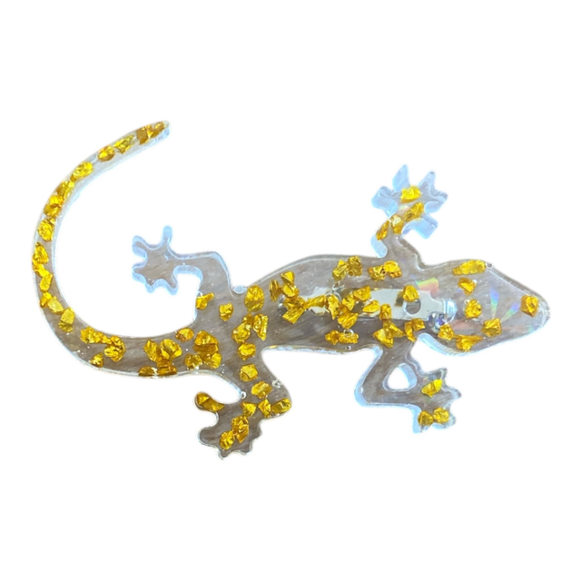 Broche Lézard en Résine
