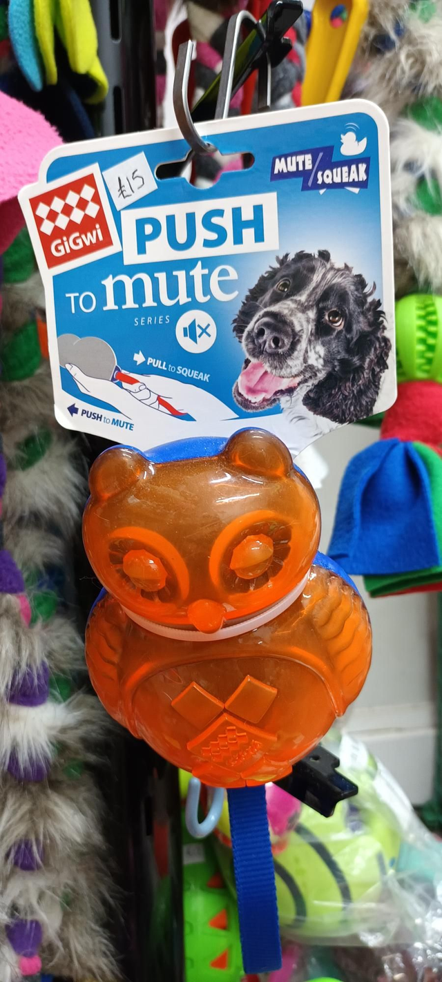 Push to mute! Squeaky toy 