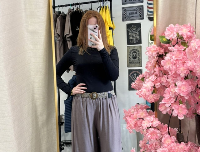 Pantalon fluide marron clair 