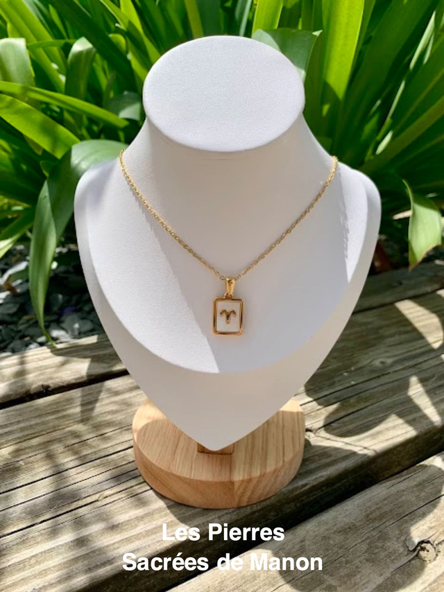 Collier Zodiaque Bélier en Nacre