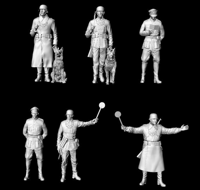 3DiMontis - WW2 German Feldgendarmerie Set (6 figures) 1/72 and 1/48