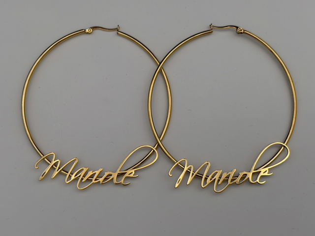 Créoles MARIOLE en acier inoxydable 70mm