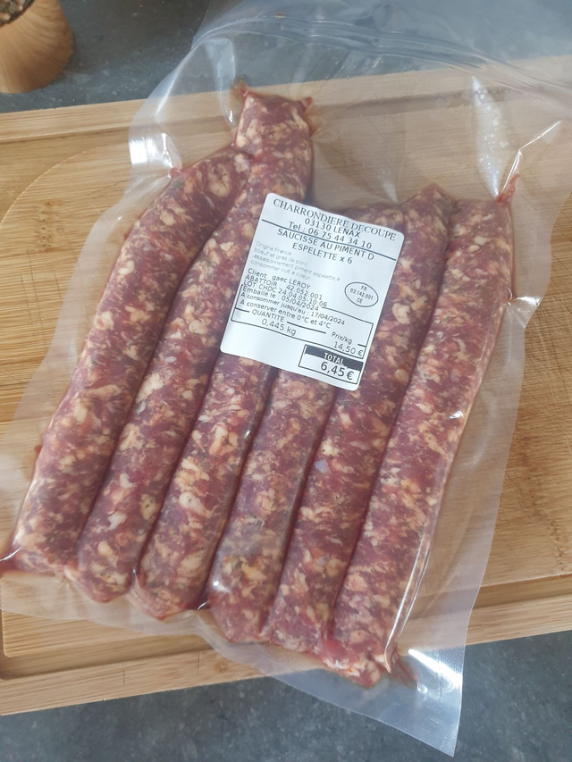 Saucisses Piment d'Espelette