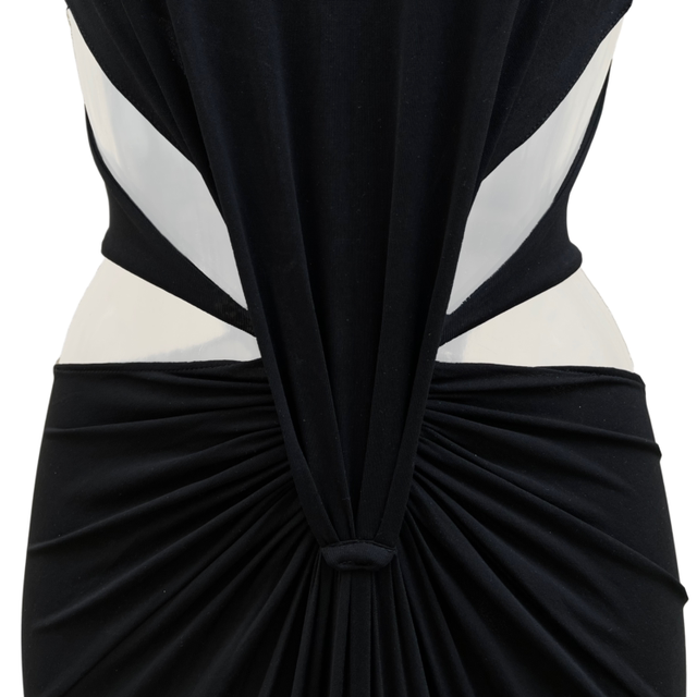 Roberto Cavalli FW 2003 – Robe longue drapée à découpes