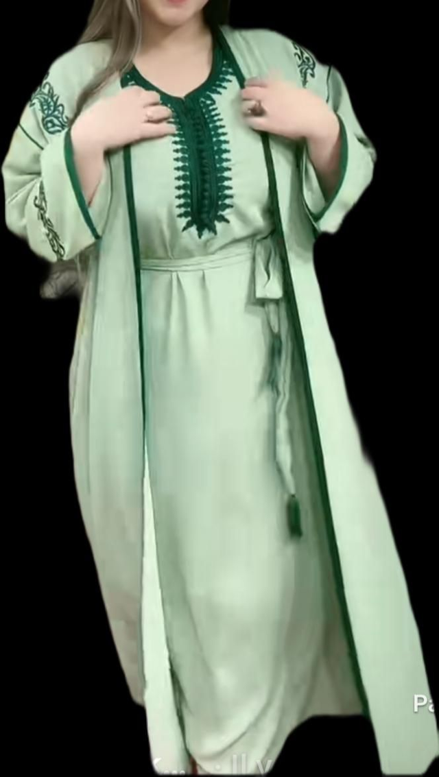 Caftan kimono pistache + ceinture 