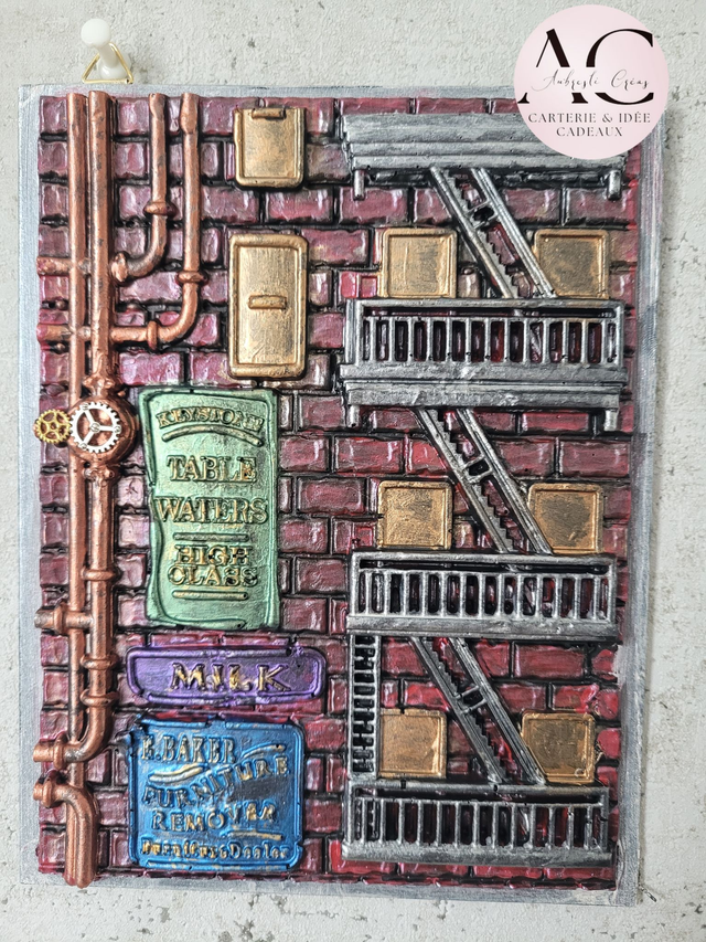 Cadre mixte "Façade ancienne" – Une ambiance rétro et industrielle (18,5*15 cm)