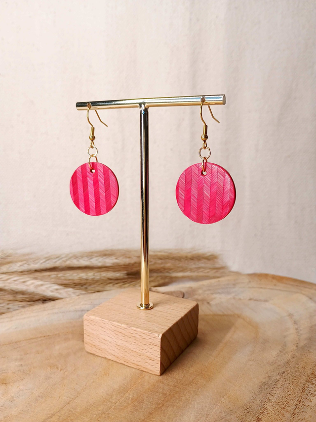 Boucles d'oreilles SIMPLE Chevron - Rouge