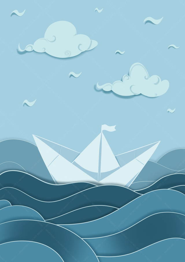 Origami Boat - Mini print