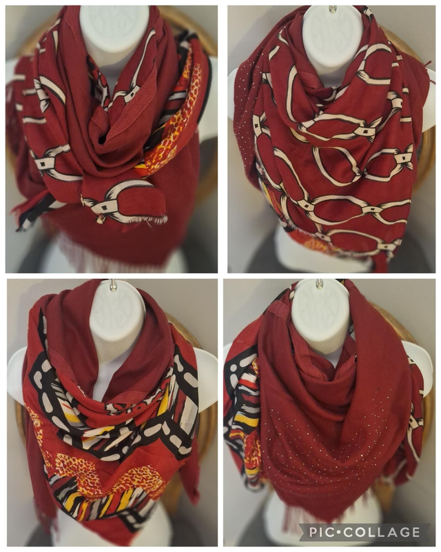 Echarpe patchwork 4 en 1 ref B02