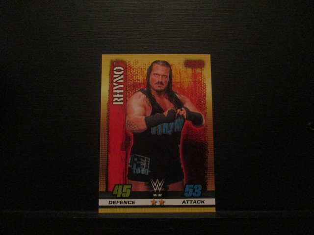 Rhyno - Raw Slam Attax 10th Edition Original Trading Card #122