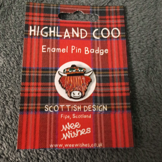 Enamel Pin, Highland Cow