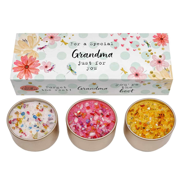 Just Because Three Lites - Grandma - Candle Gift set