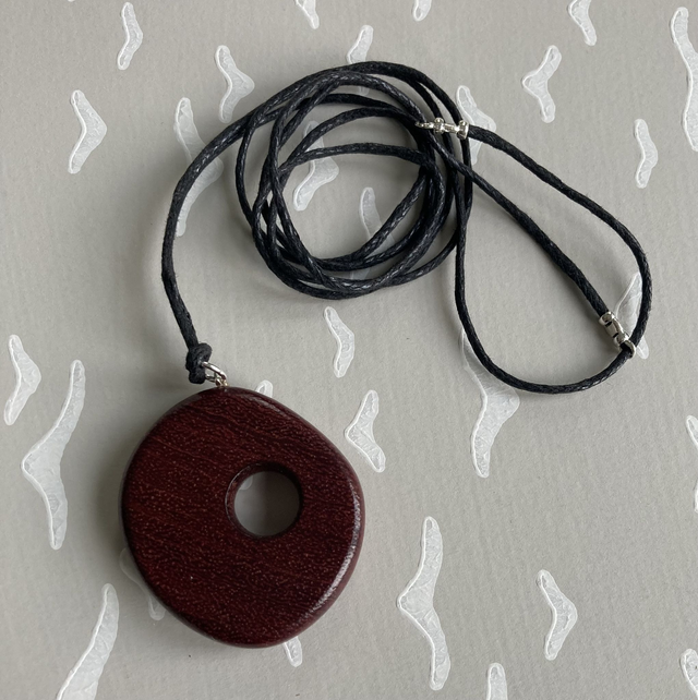 Purple heart - Unique shaped purple heart pendant - I was an offset [010-0013]