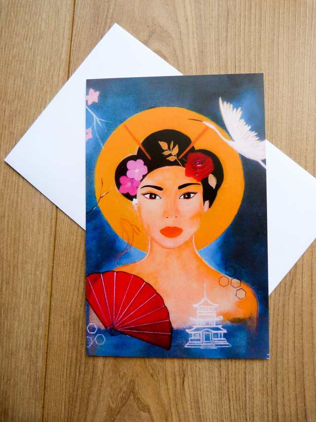 Carte postale "AU PAYS DU SOLEIL LEVANT"