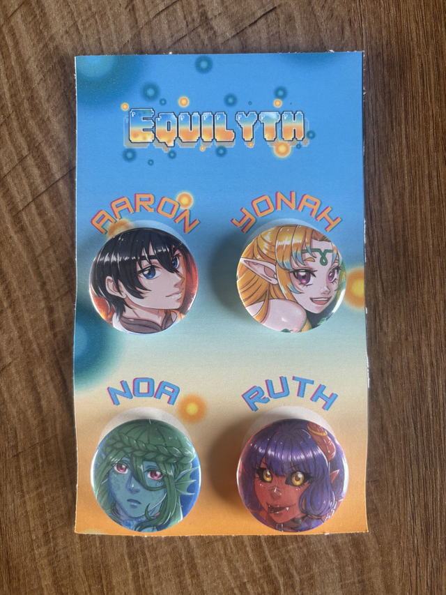 Set 4 badges Equilyth 2025 32mm