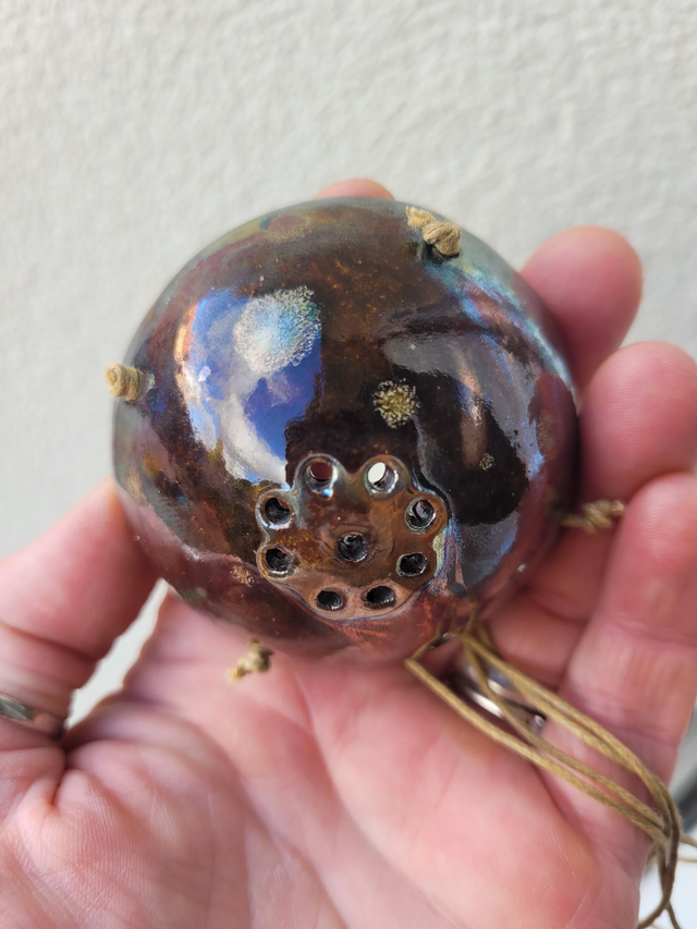Porte-boules de graisse pour oiseaux, céramique,  fait main