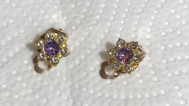 Purple Clip On Earrings- COE35