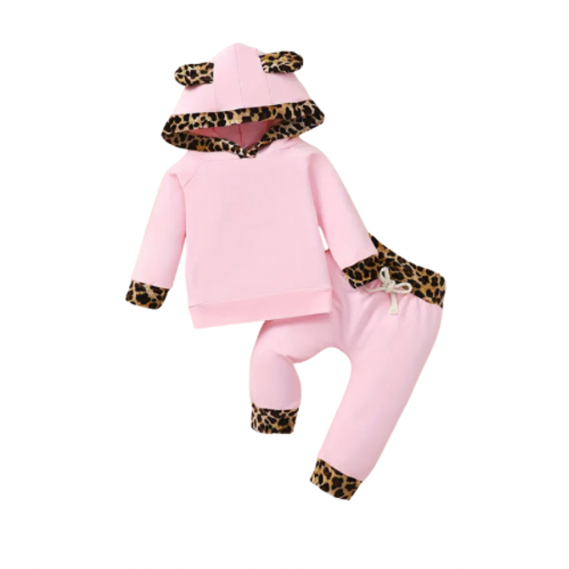 2-delige set broek met trui roze panter