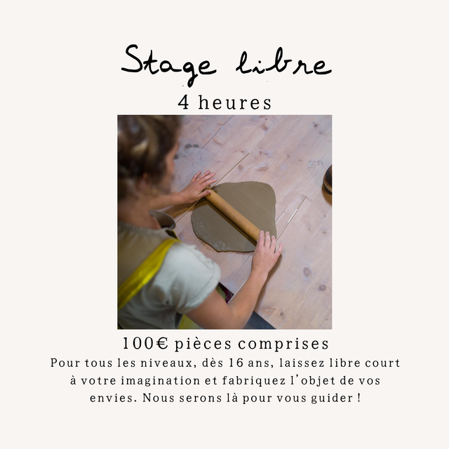 Stage libre de modelage 4 heures