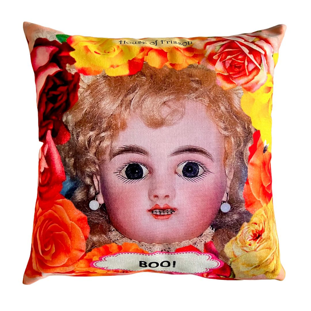 &quot;Boo!&quot; Cushion Cover by House of Frisson