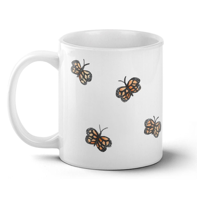 PRE-ORDER Black Cat Butterflies Mug