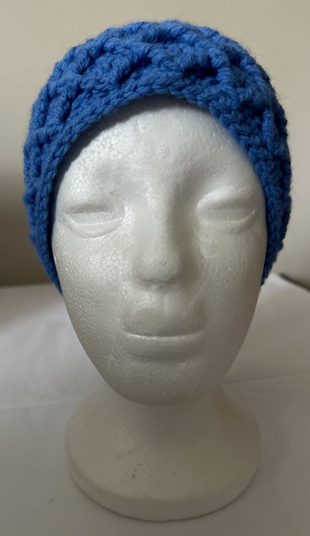 7039  ladies ear warmers, blue