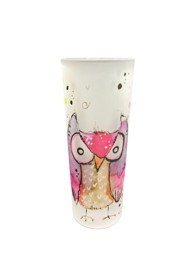 Schnapsglas satiniert "Angry Eule"