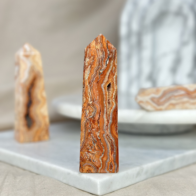 Crazy Lace Agate Tower (High Quality) C