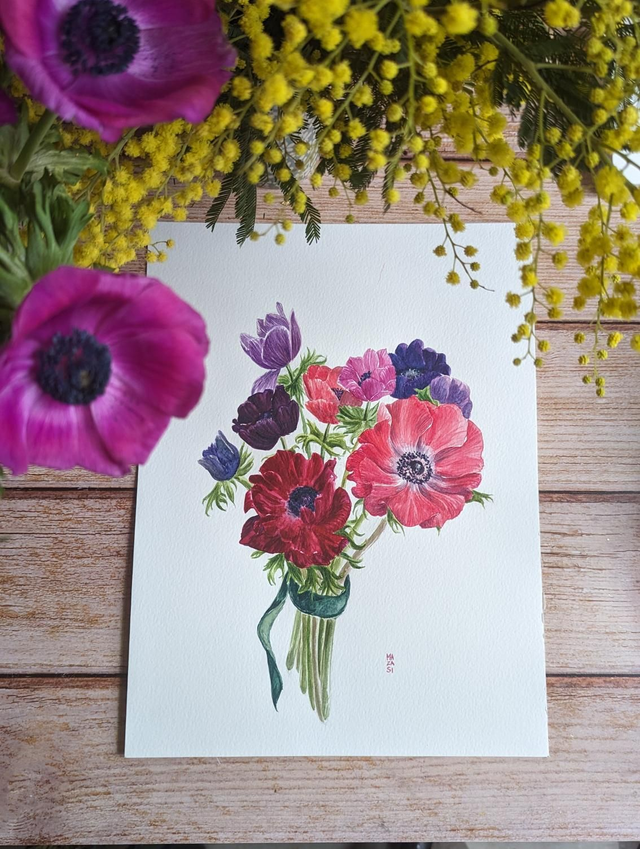 Bouquet d&#039;anémones