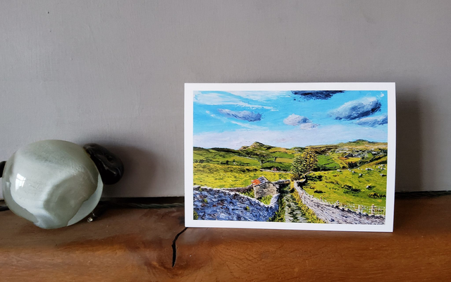 Stainforth Yorkshire Dales. Art card.