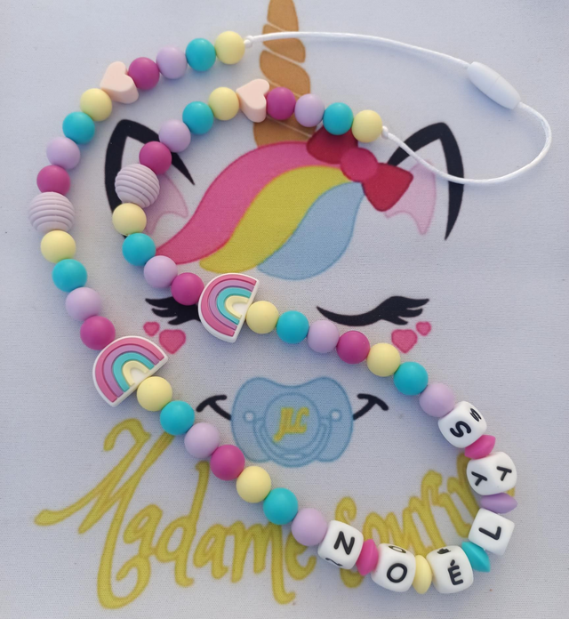 Grand collier allaitement/portage Arc-en-ciel 