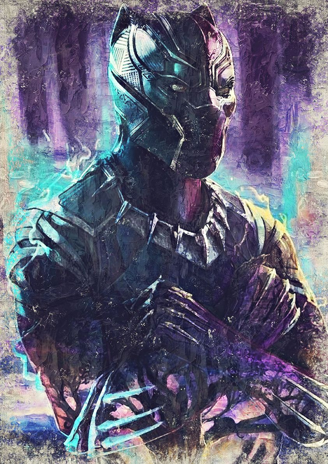 Black Panter Portrait oil edition 01