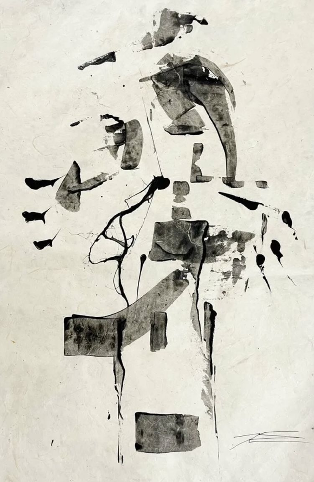 Oeuvre sur papyrus - En Vie - 50x75cm