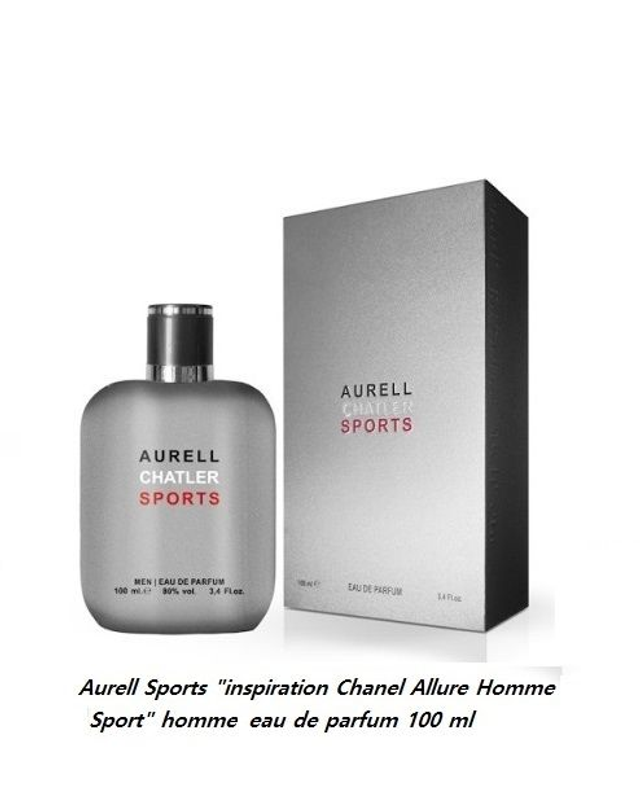 Aurell Sports " inspiration Chanel Allure Homme Sport " homme eau de parfum 100 ml
