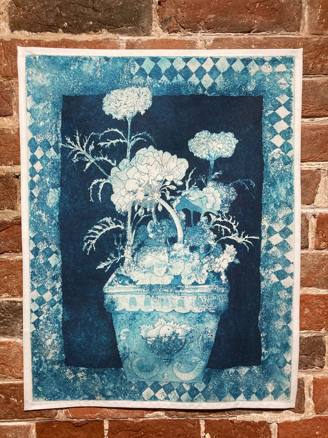 The Old French Flowerpot Tea Towel