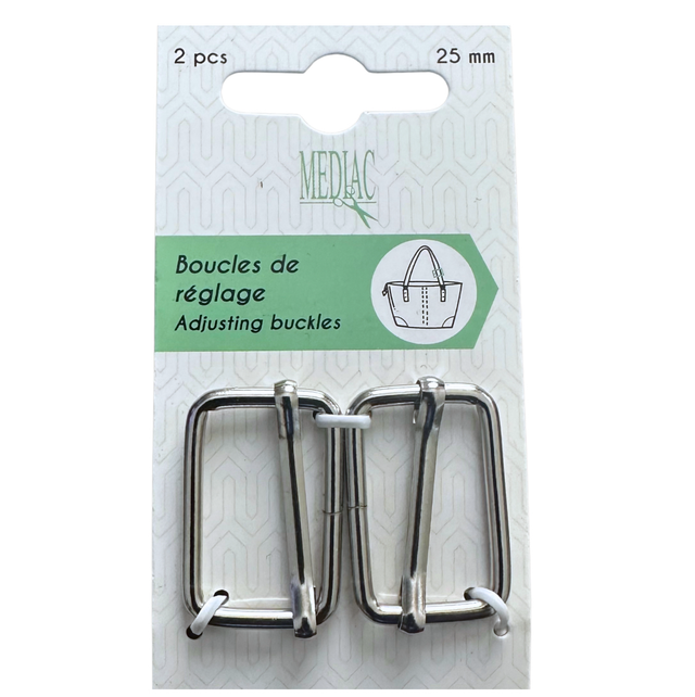 Boucles de réglage Argentées x2