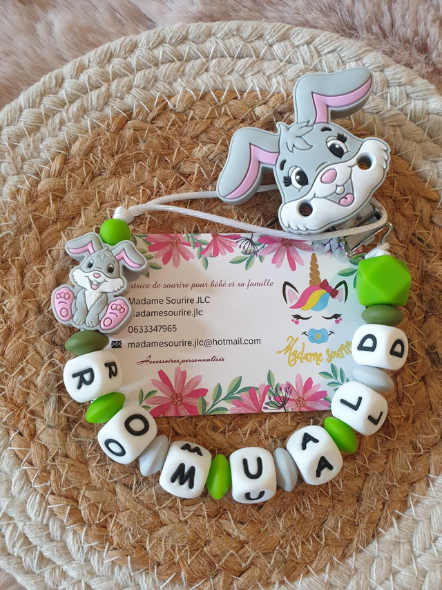 Attache tétine Lapin