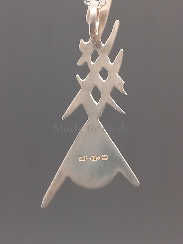 Moss Agate Water Drop Sterling Silver Pendant Necklace