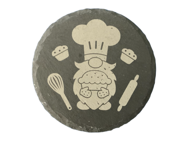 Gonk / Gnome Baking Circle Coaster