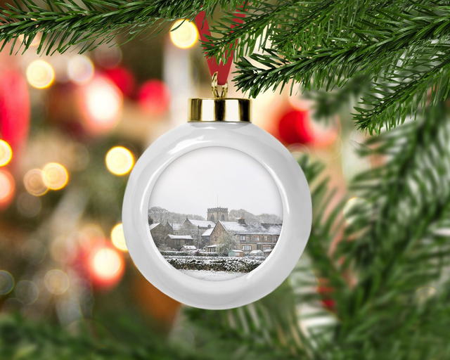 “Bolsterstone Village” Ceramic Bauble   