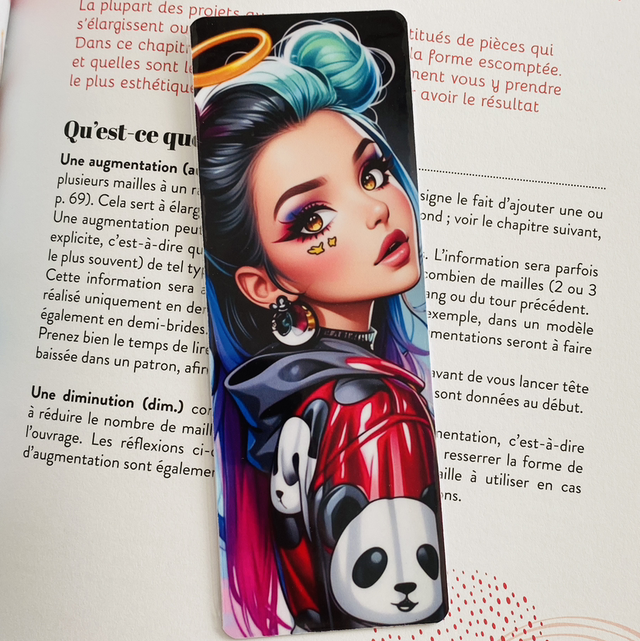 Marque-pages Kawaii Panda Girl
