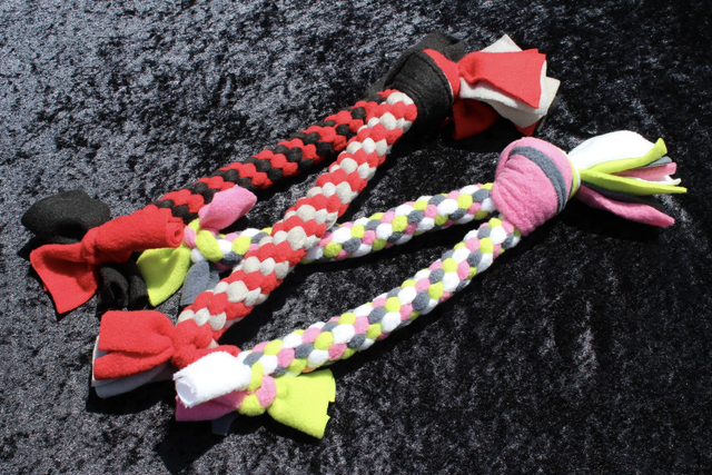 Scoubidou double - Jouet d'interaction à plusieurs chiens