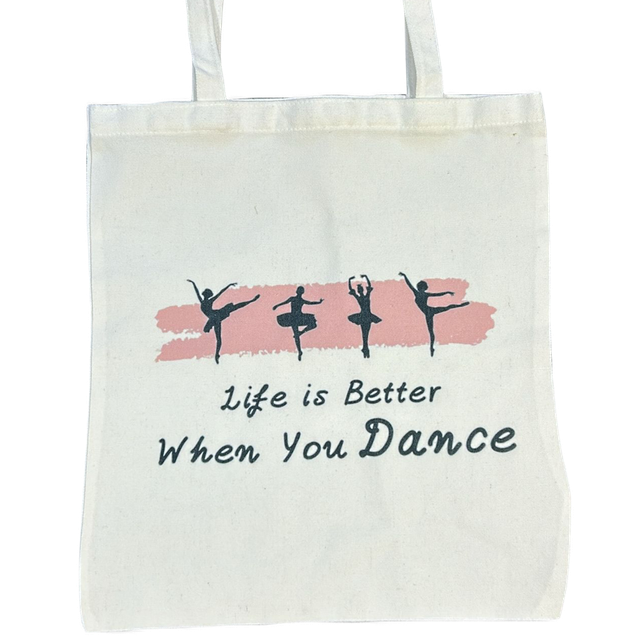 Canvas “Life is better” tote bag