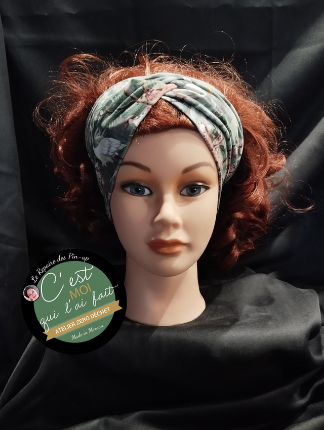 Bandeau Cheveux Croisé Modèle Flamand rose