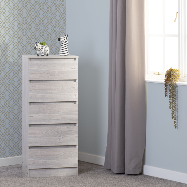 Malvern 5 Drawer Narrow Chest