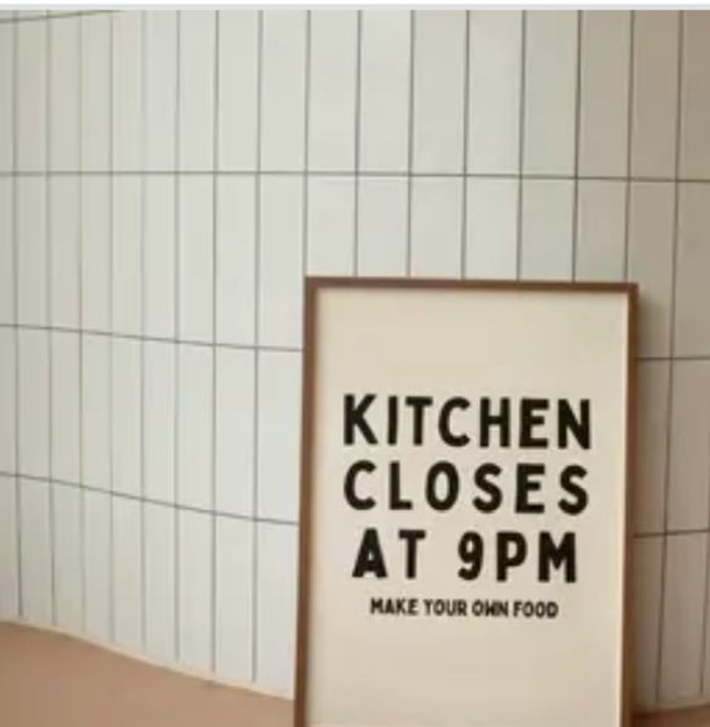 KITCHEN CLOSES A4 print