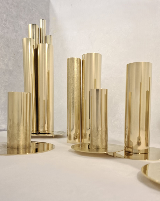 Collection Feu - Soliflore 1 - Laiton poli