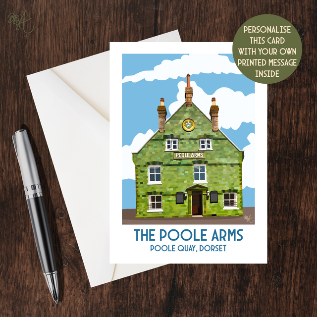 Poole Arms, Travel Poster Card