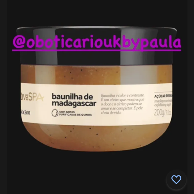 Nativa Spa Esfoliante Baunilha De Madagascar Vanilla 200gr O Boticário *
