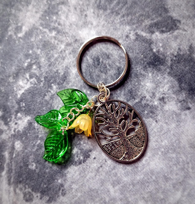 No-Waste Wild Forest keychain made from upcycled parts